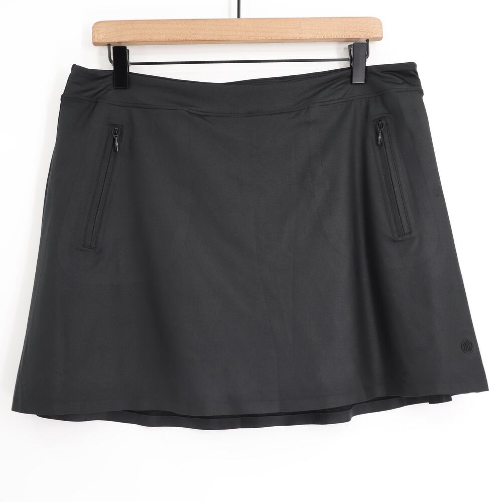 G Fore Skort Women's Sz L Black Golf Performance Tennis Pickleball Skirt Skort